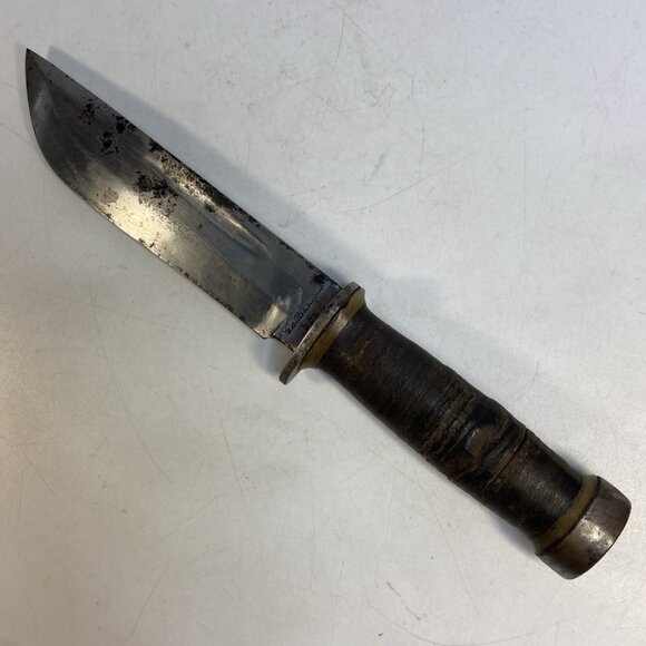 Vintage WWII Cattaraugus 225Q Quartermaster Fighting Knife Original With Sheath - Picture 3 of 13